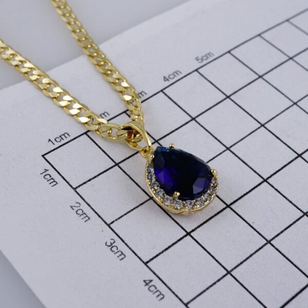 Cadenas & Colgantes/ Chain /Pendants /  14K Real Color/  Zircon Stone/  3mm// SET991 - Image 3