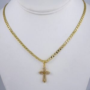 Cadenas & Colgantes/ Chain /Pendants /  14K Real Color/  Zircon Stone/  3mm// SET993