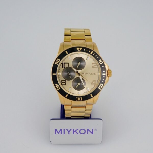 MEN’S MIYKON CLASSIC/ “GOLD STAINLESS STEEL”/  GOLDEN DIAL/  BATTERY// WMK12