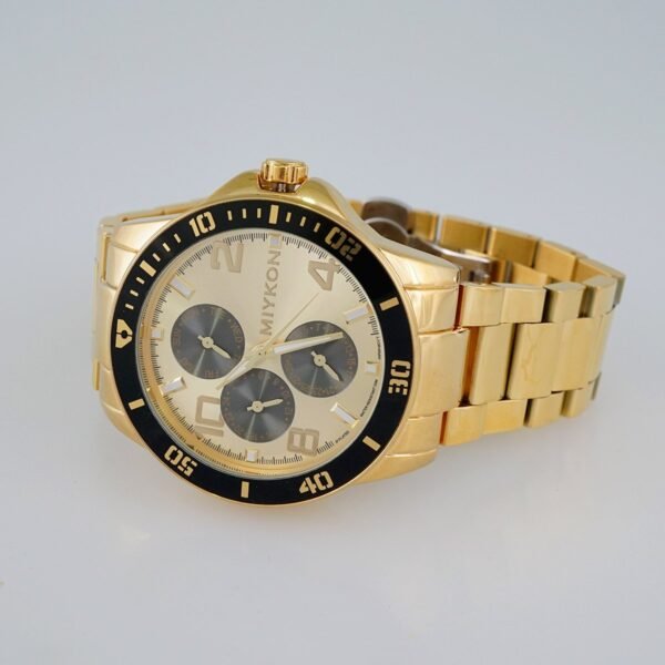 MEN’S MIYKON CLASSIC/ “GOLD STAINLESS STEEL”/  GOLDEN DIAL/  BATTERY// WMK12 - Image 2
