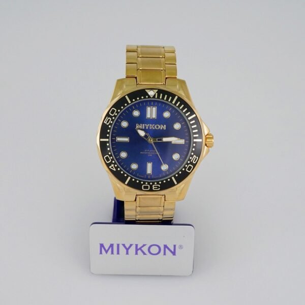 MEN’S MIYKON CLASSIC/  “GOLD STAINLESS STEEL”/  BLUE DIAL/  BATTERY// WMK13