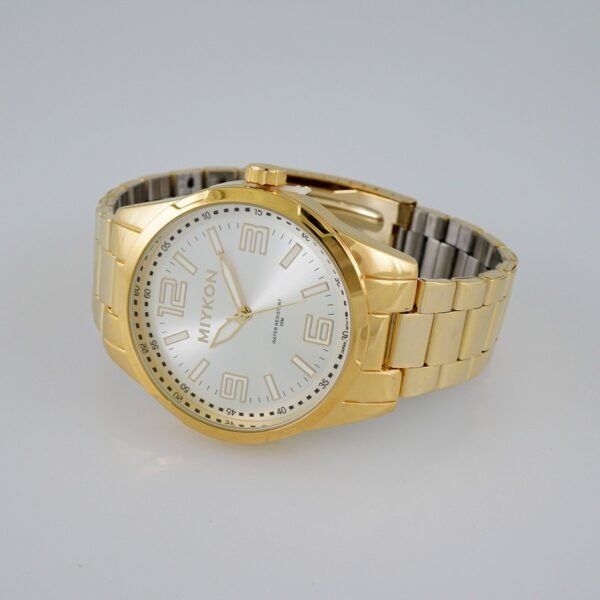 MEN’S MIYKON CLASSIC/ “GOLD STAINLESS STEEL”/  WHIET DIAL/  BATTERY// WMK14 - Image 2