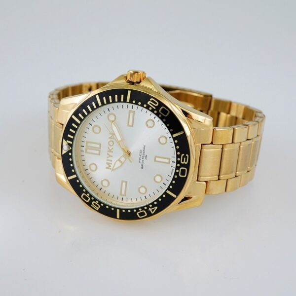MEN’S MIYKON CLASSIC/ “GOLD STAINLESS STEEL”/  SILVER DIAL/  BATTERY// WMK16 - Image 2