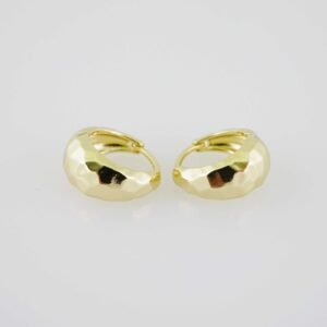 E1899 Earrings - Aretes - Plain - 14k Real Color