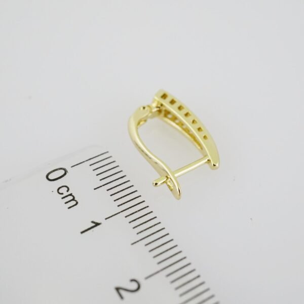 E1905 Earrings - Aretes - Zircon Stone - 14K Real Color - Image 3