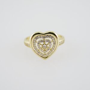 R674 RING - ANILLO - Zircon Stone - 14K Real Color