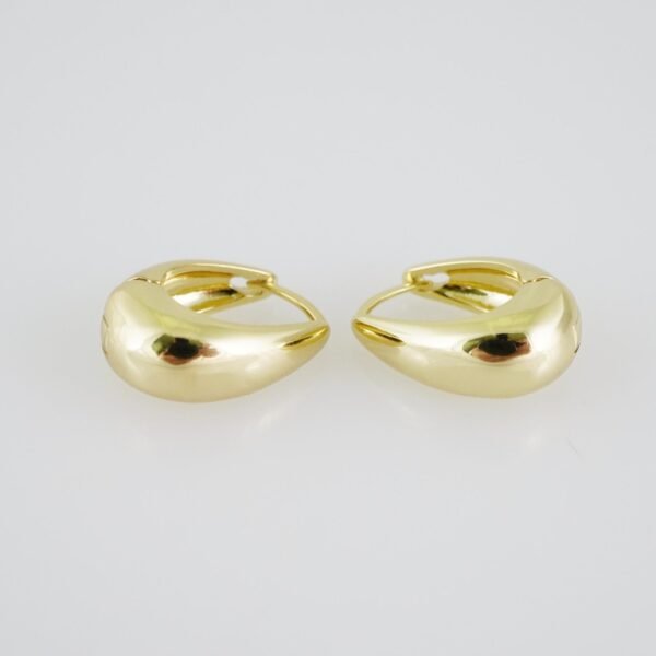 E1932 Earrings - Aretes - Plain - 14k Real Color