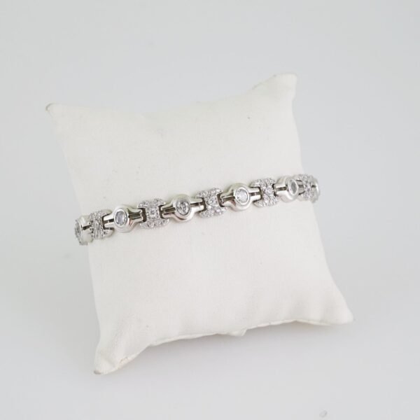 B1398 Bracelet - Pulseras - Zircon Stone - Silver Color