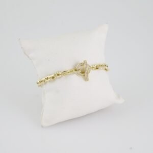 B1402 Bracelet - Pulseras - Zircon Stone - 14K Real Color
