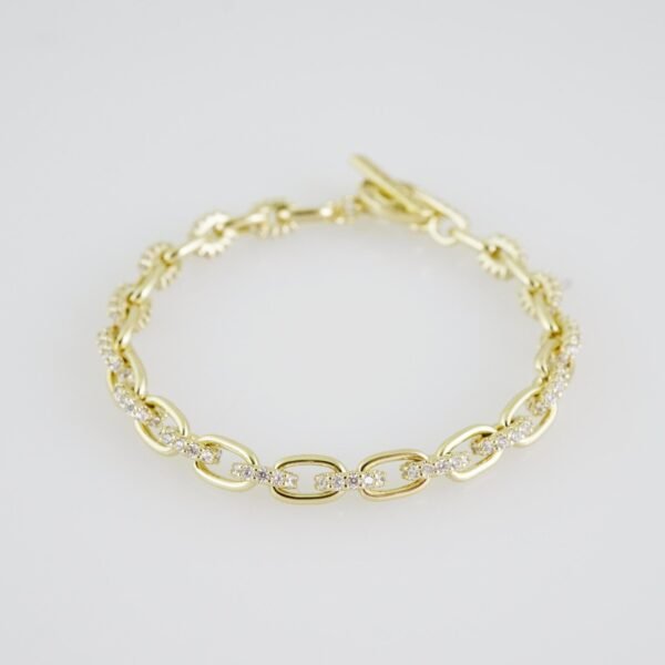 B1402 Bracelet - Pulseras - Zircon Stone - 14K Real Color - Image 2