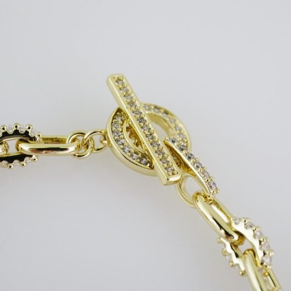B1402 Bracelet - Pulseras - Zircon Stone - 14K Real Color - Image 3