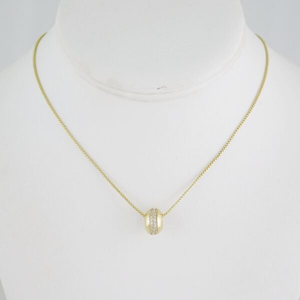SET1481 Cadenas - Colgante - Chain W - Pendants - 14K Real Color - Zircon Stone 2mmX45cm