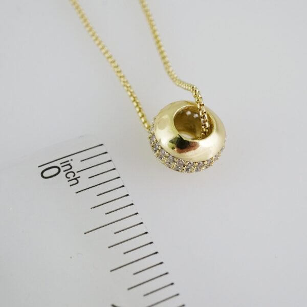 SET1481 Cadenas - Colgante - Chain W - Pendants - 14K Real Color - Zircon Stone 2mmX45cm - Image 2