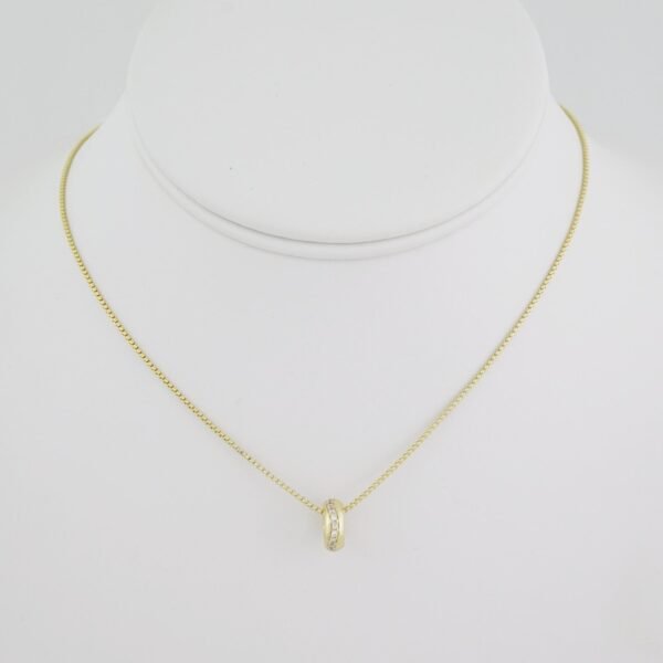 SET1482 Cadenas - Colgante - Chain W - Pendants - 14K Real Color - Zircon Stone 2mmX45cm