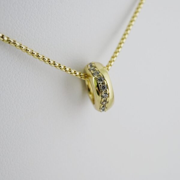 SET1482 Cadenas - Colgante - Chain W - Pendants - 14K Real Color - Zircon Stone 2mmX45cm - Image 2