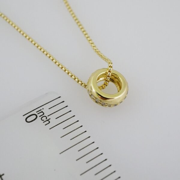 SET1482 Cadenas - Colgante - Chain W - Pendants - 14K Real Color - Zircon Stone 2mmX45cm - Image 3