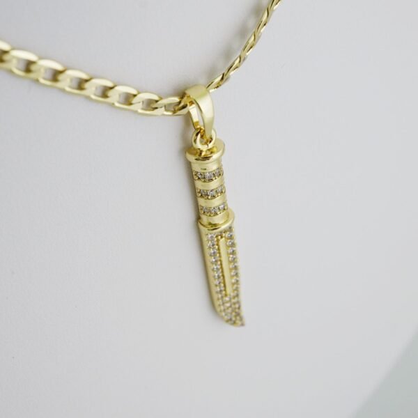 SET1485 Cadenas - Colgante - Chain W - Pendants - 14K Real Color - Zircon Stone 3mmX60cm - Image 2