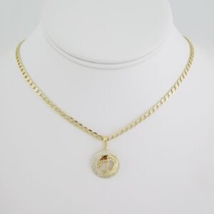 SET1487 Cadenas - Colgante - Chain W - Pendants - 14K Real Color - Zircon Stone 3mmX45cm
