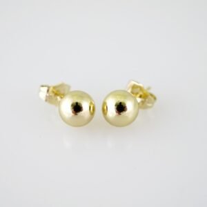 E1942 Earrings - Aretes - Plain - 14k Real Color
