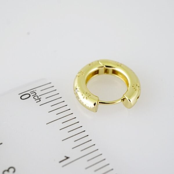 E1946 Earrings - Aretes - Zircon Stone - 14K Real Color - Image 3