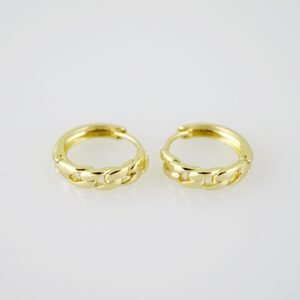 E1948 Earrings - Aretes - Plain - 14k Real Color
