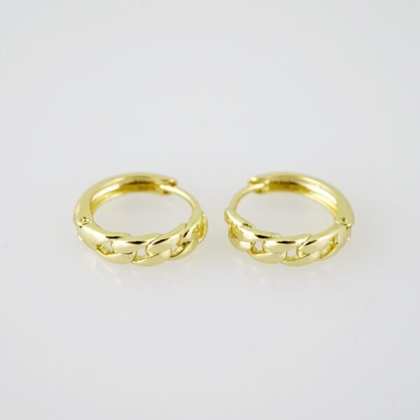 E1948 Earrings - Aretes - Plain - 14k Real Color