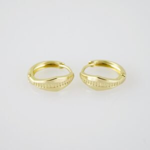 E1949 Earrings - Aretes - Plain - 14k Real Color