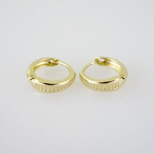 E1951 Earrings - Aretes - Plain - 14k Real Color