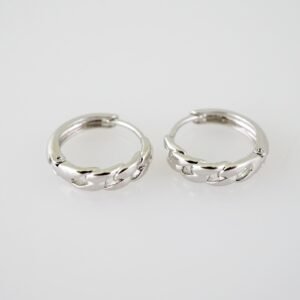 E1953 Earrings - Aretes - Zircon Stone - Silver Color
