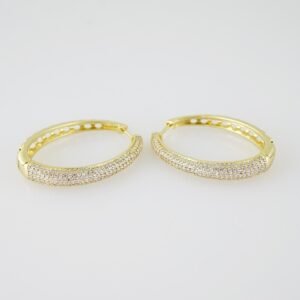 E1956 Earrings - Aretes - Zircon Stone - 14K Real Color