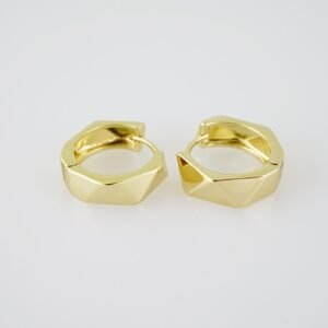 E1958 Earrings - Aretes - Plain - 14k Real Color