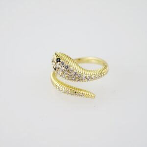 R679 RING - ANILLO - Zircon Stone - 14K Real Color - Ajustable