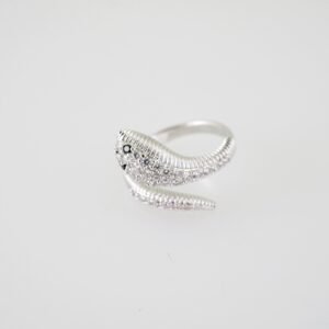 R680 RING - ANILLO - Zircon Stone -  Silver Color - Ajustable