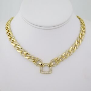 SET1497 Gargantilla - Choker W - Zircon Stone - 14K Real Color