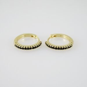 E1971 Earrings - Aretes - Zircon Stone - 14K Real Color