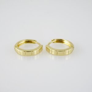 E1980 Earrings - Aretes - Plain - 14k Real Color