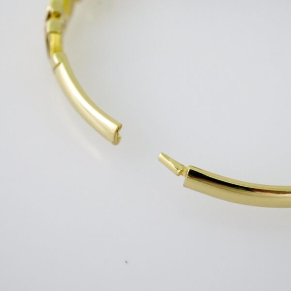 P372 Bangles - Pulsos -  Zircon Stone - 14K Real Color - Image 3