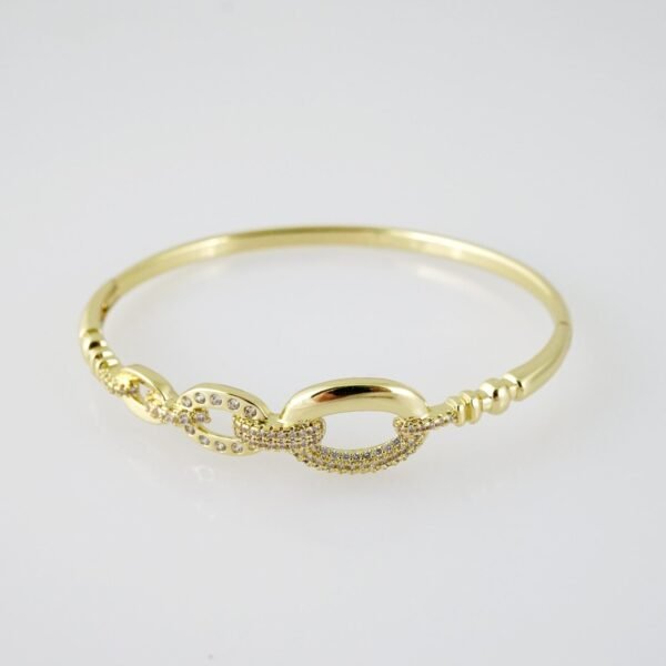 P374 Bangles - Pulsos -  14K Real Color - Zircon Stone - Image 2