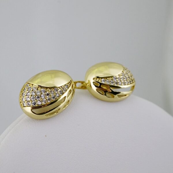 SET1504 Cadenas - Colgante - Aretes - Chain W - Pendants- Earrings - 14K Real Color - Zircon Stone - 3mmX60cm - Image 3