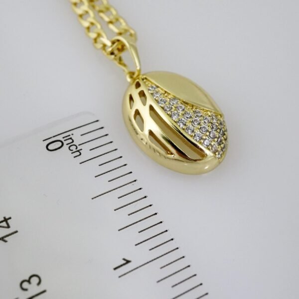 SET1504 Cadenas - Colgante - Aretes - Chain W - Pendants- Earrings - 14K Real Color - Zircon Stone - 3mmX60cm - Image 4