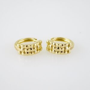 E1983 Earrings - Aretes - Plain - 14k Real Color