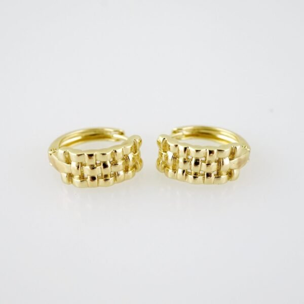 E1983 Earrings - Aretes - Plain - 14k Real Color