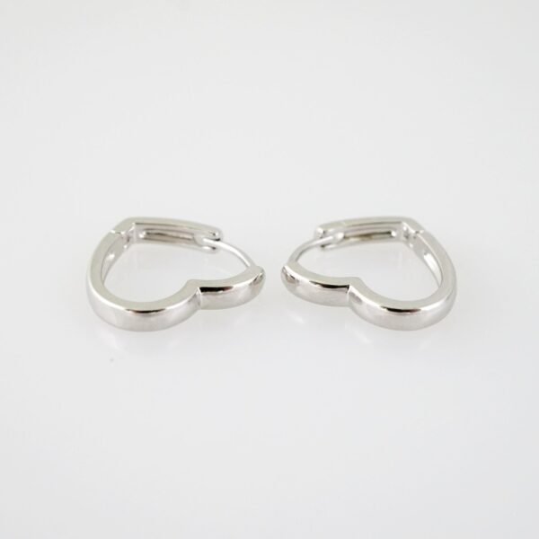 E1989 Earrings - Aretes - Plain - Silver Color