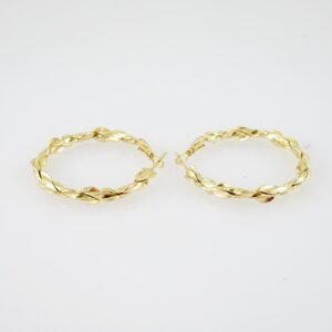 E1990 Earrings - Aretes - Plain - 14k Real Color