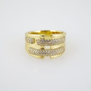 R692 RING - ANILLO - Zircon Stone - 14K Real Color
