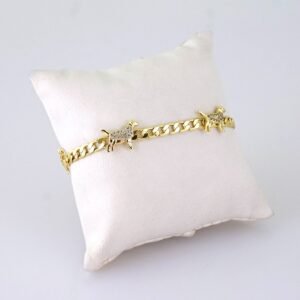 B1375 Bracelet - Pulseras - Zircon Stone - 14K Real Color
