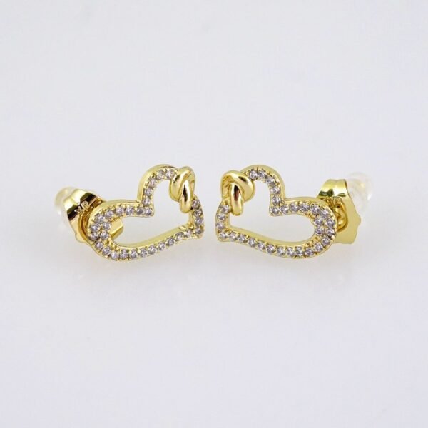 E1778 Women's Earrings - Aretes Dama - Zircon Stone - 14K Real Color