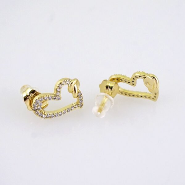 E1778 Women's Earrings - Aretes Dama - Zircon Stone - 14K Real Color - Image 2