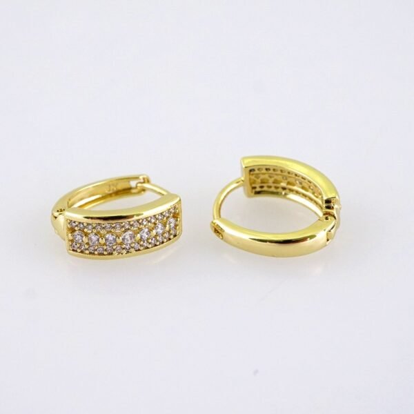E1864 Earrings - Aretes - Zircon Stone - 14K Real Color - Image 2