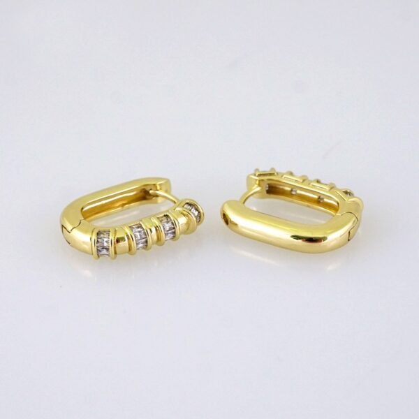 E1783 Women's Earrings - Aretes Dama - Zircon Stone - 14K Real Color - Image 2